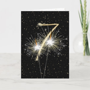 7th wedding anniversary sparklers card