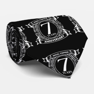 7TH wedding anniversary wool copper Neck Tie