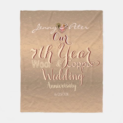 7th Year Wedding Anniversary Coppery 