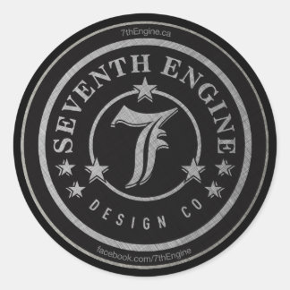 7thEngine Classic Shield Classic Round Sticker