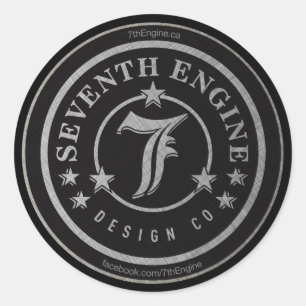 7thEngine Classic Shield Round Sticker
