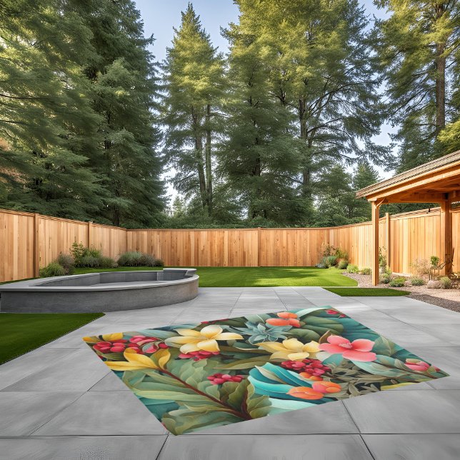 7x5 Outdoor Tropical Oasis Outdoor Area Rug (Creator Uploaded)