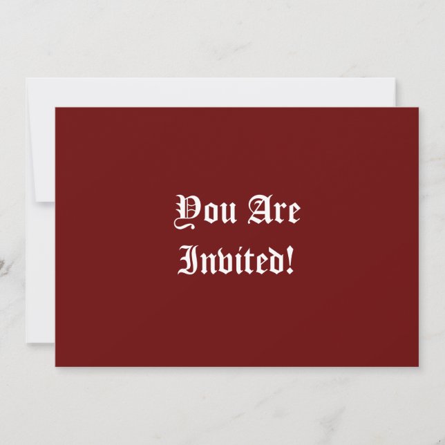 7x5 Vampire Bat Red Halloween Invitation (Front)