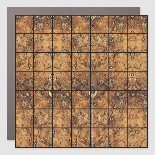 7x7 Dirt Magnetic Gridmap Car Magnet (Front)