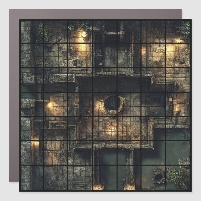 7x7 Sewer Magnetic Gridmap2 Car Magnet (Front)