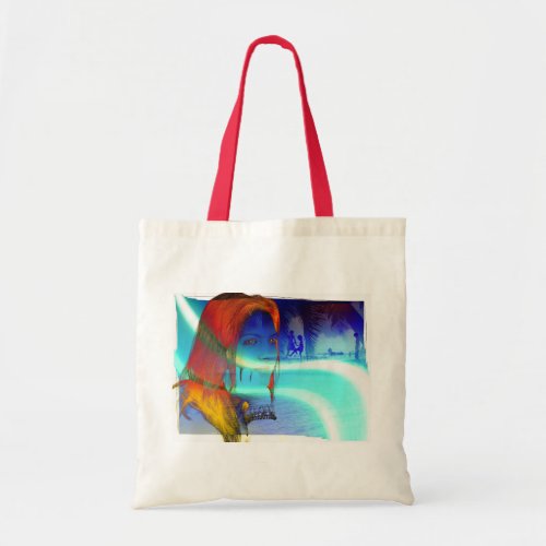 8001 COLORFUL FASHION WOMAN DAYDREAMING MEMORIES C TOTE BAG
