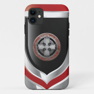 [800] Ancient Celtic Sacred Silver Knot Cross iPhone 11 Case