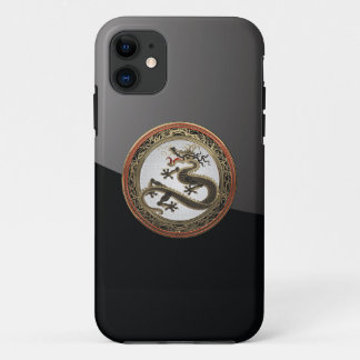 [800] Black and Gold Sacred Eastern Dragon iPhone 11 Case