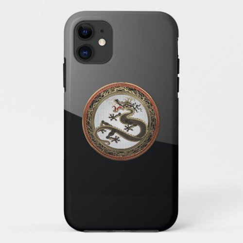 800 Black and Gold Sacred Eastern Dragon iPhone 11 Case