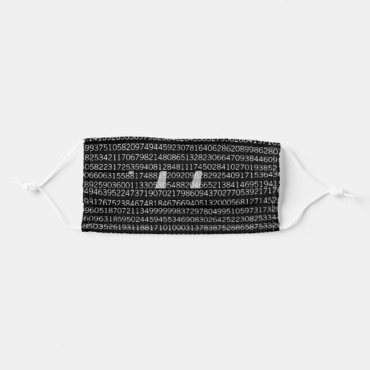 800+ Digits of Pi Adult Cloth Face Mask (Front, Folded)