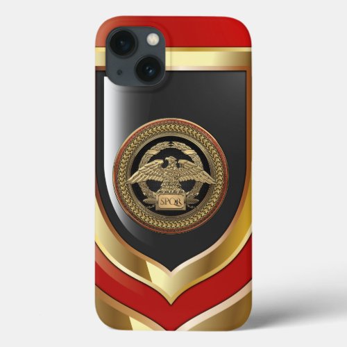 800 Gold Roman Imperial Eagle on Gold Medallion iPhone 13 Case