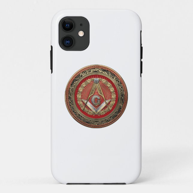 [800] Master Mason - Gold Square & Compasses Case-Mate iPhone Case (Back)