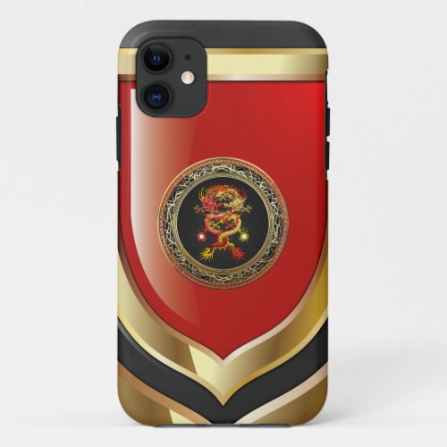 800 Red and Yellow Dragons iPhone 11 Case