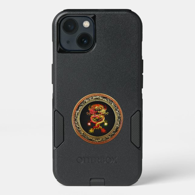 [800] Red and Yellow Dragons Otterbox iPhone Case (Back)