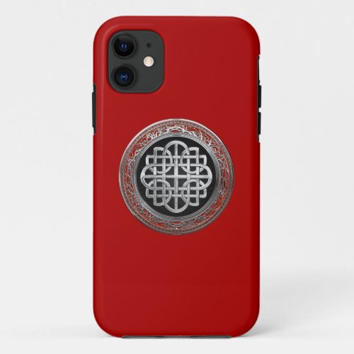 800 Sacred Celtic Silver Knot Cross iPhone 11 Case