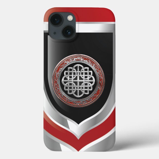 [800] Sacred Celtic Silver Knot Cross Case-Mate iPhone Case (Back)