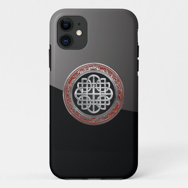 [800] Sacred Celtic Silver Knot Cross Case-Mate iPhone Case (Back)