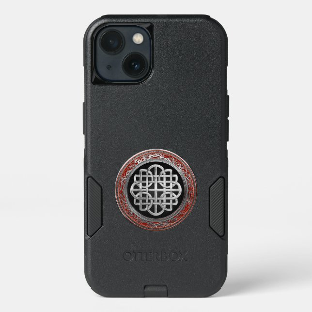 [800] Sacred Celtic Silver Knot Cross Otterbox iPhone Case (Back)