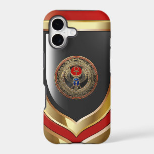 [800] Sacred Gold Egyptian Winged Scarab with Ankh iPhone 17 Case
