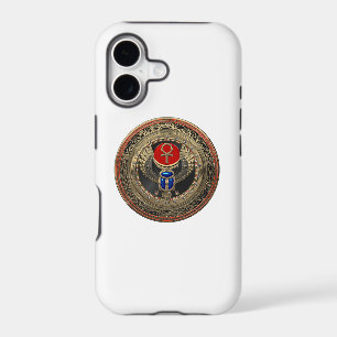 [800] Sacred Gold Egyptian Winged Scarab with Ankh iPhone 17 Case