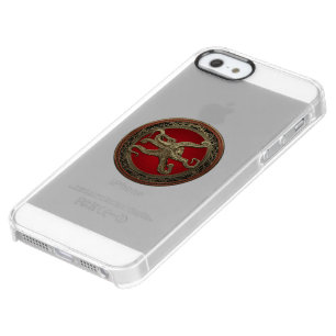 [800] Sacred Gold Octopus in Defensive Posture Clear iPhone SE/5/5s Case