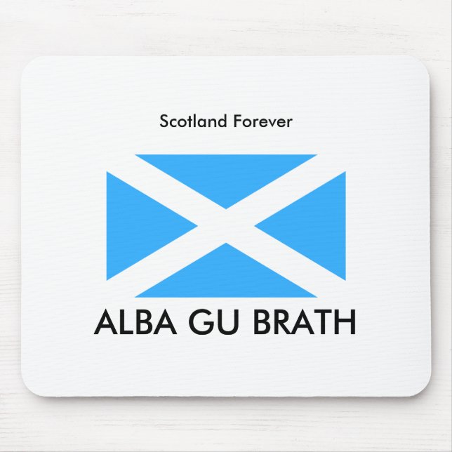 800px-Flag_of_Scotland_%28traditional%29, ALBA ... Mouse Pad (Front)
