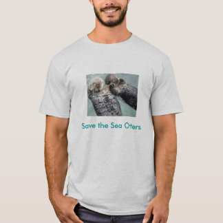 800px-Sea_otters_holding_hands, Save the Sea Ot... T-Shirt