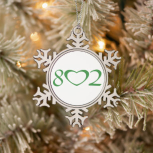802 SNOWFLAKE PEWTER CHRISTMAS ORNAMENT
