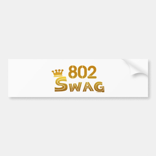 802 Vermont Swag Bumper Sticker (Front)