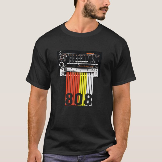 808 Drum Machine T Shirt Music Beats (Front)
