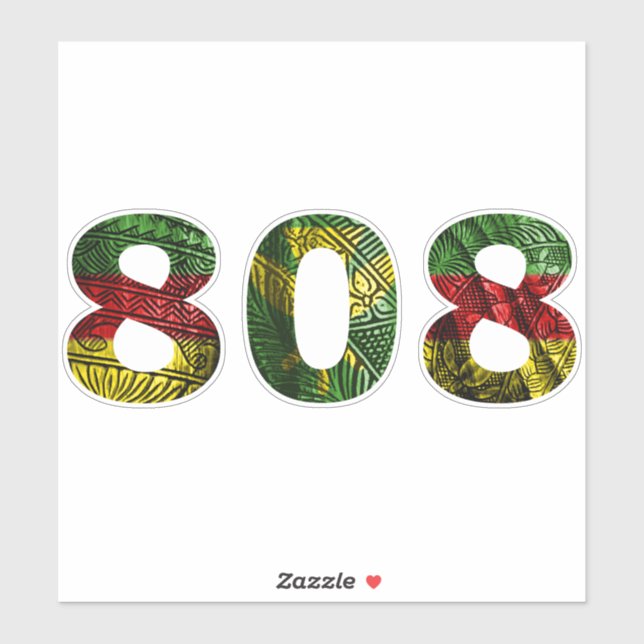 808 Hawaii Tibal Kanaka Maoli Sticker (Sheet)