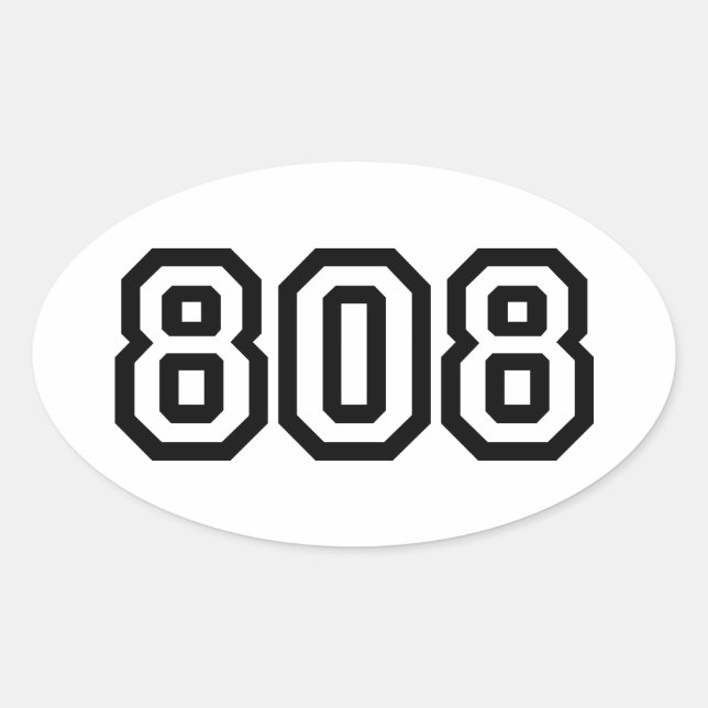 808 OVAL STICKER (Front)