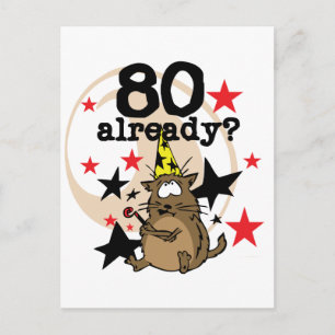 80 Already Birthday Postcard