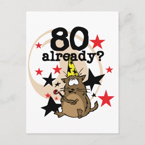 80 Already Birthday Postcard