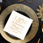 80 and Fabulous 80th Birthday Party Foil Napkins<br><div class="desc">Elegant typography design "80 and Fabulous" 80th birthday party minimalist design.</div>