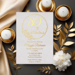 80 and Fabulous 80th Birthday Party Stamped Foil Invitation<br><div class="desc">Elegant typography design "80 and Fabulous" 80th birthday party design featuring a rose outline circular frame.</div>