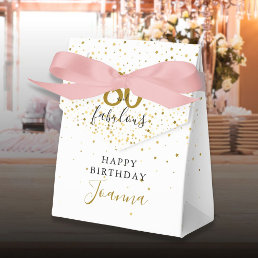 80 and Fabulous Birthday Gold and Black Elegant Favor Boxes