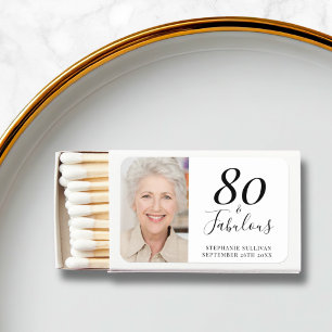 80 And Fabulous Birthday Photo Matchboxes