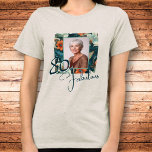 80 and Fabulous Flower Pattern Birthday Photo Tri-Blend Shirt<br><div class="desc">Elegant 80 and Fabulous Flower Pattern Birthday Photo Tri-Blend T-Shirt. 80 and fabulous text in trendy script and an elegant and beautiful flower pattern. Personalize it with your name and photo,  and make personalized elegant floral birthday t-shirt for her.</div>