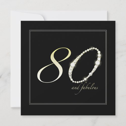 80 and Fabulous Invitations