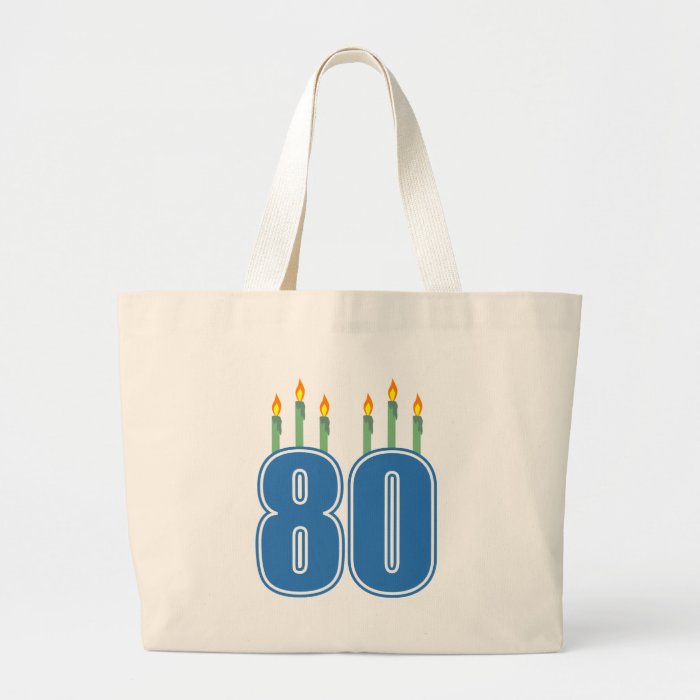 80 Birthday Candles (Blue / Green) Tote Bags