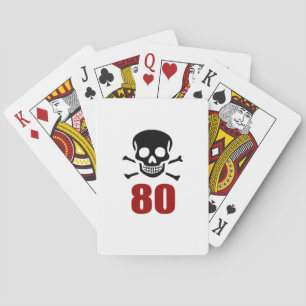80 Birthday Designs Poker Cards