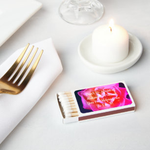80 Birthday Don't Be Afraid Rose Photo Thank You Matchboxes