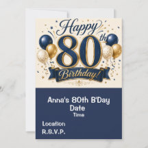 80 Birthday Save the Date  