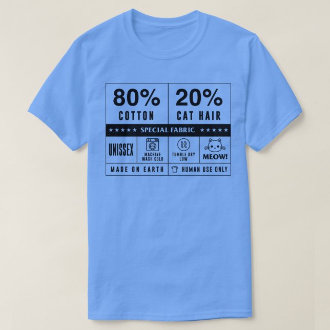 80 Cotton 20 Cat Hair by Tobe Fonseca T-Shirt (Design Front)