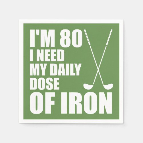 80 Daily Dose Of Iron Golfer Party Napkins
