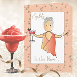 80 Fabulous Female Cartoon Funny 80th Birthday Card<br><div class="desc">Let her know that 80 is the new Fabulous with this female cartoon holding a strawberry margarita.  This fun and funny card is sure to put a smile on her face.  Customize the inside message and even change the year if you like!</div>