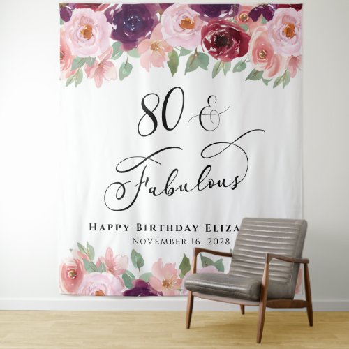 80 Fabulous Floral Watercolor Birthday Party