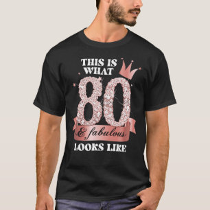80 & Fabulous I Black Peach Party Group Candid Pho T-Shirt