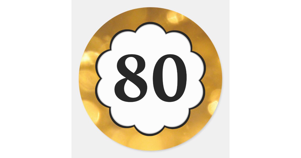 80 - Golden Numbers Sticker